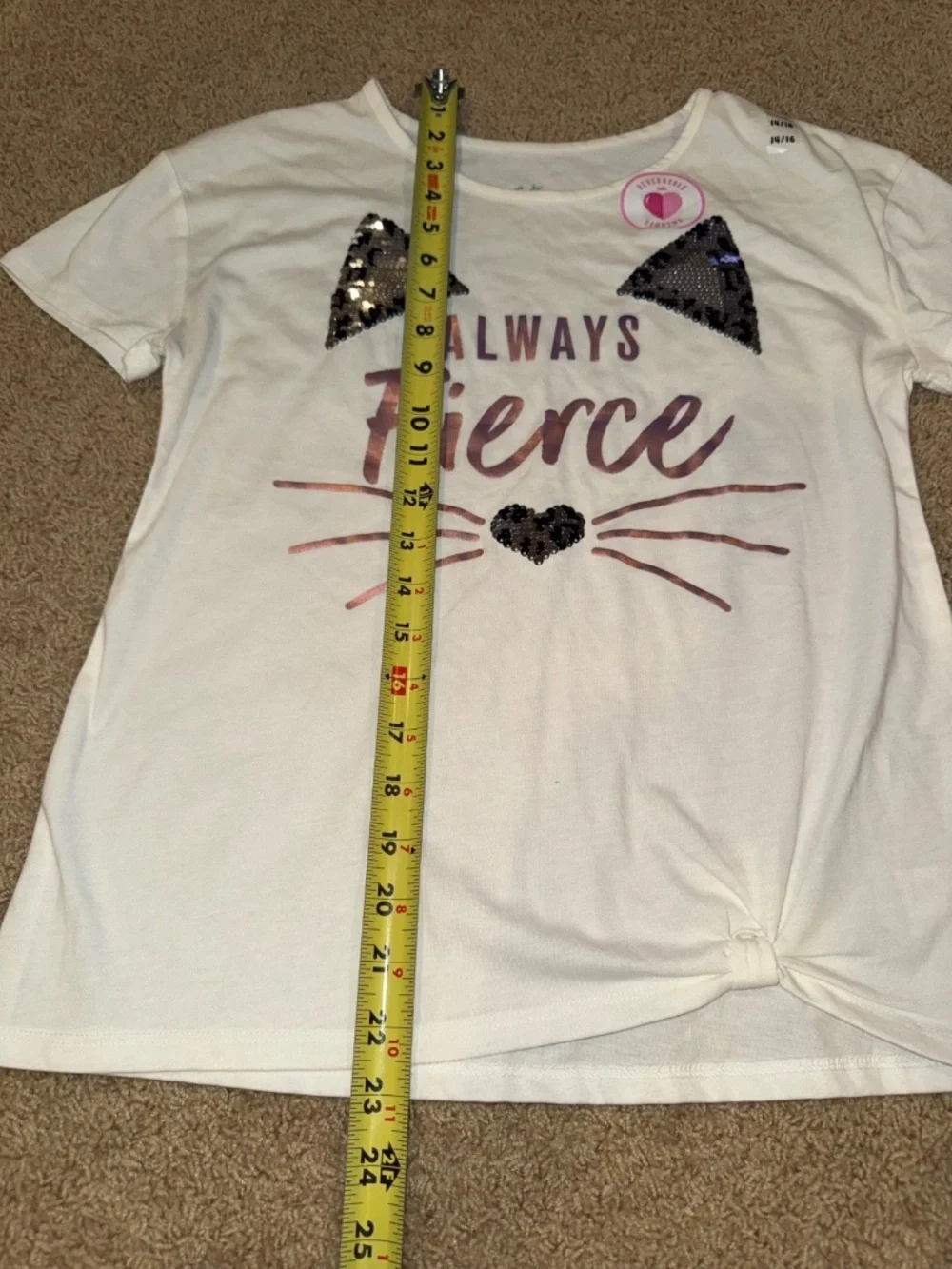 Justice Always Fierce Cat Tee & Leopard Skort NWT Outfit Set
